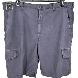 NEW Roundtree & Yorke Mens 46 Tall Man Straight Fit Cargo Shorts Blue